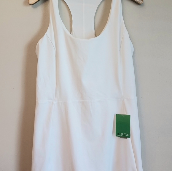 J. Crew Active White CloudStretch Side Slit Sports Mini Skort Dress Large NEW - Picture 5 of 11